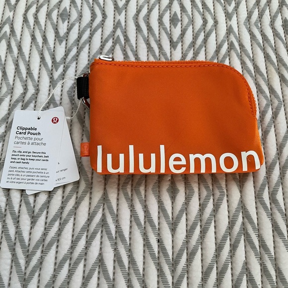 Lululemon Clippable Card Pouch, Lit Orange NWT - Picture 5 of 6